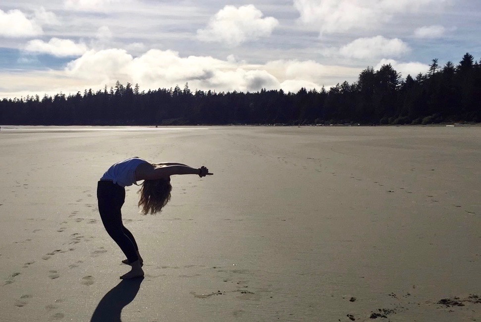 Virtual yoga session